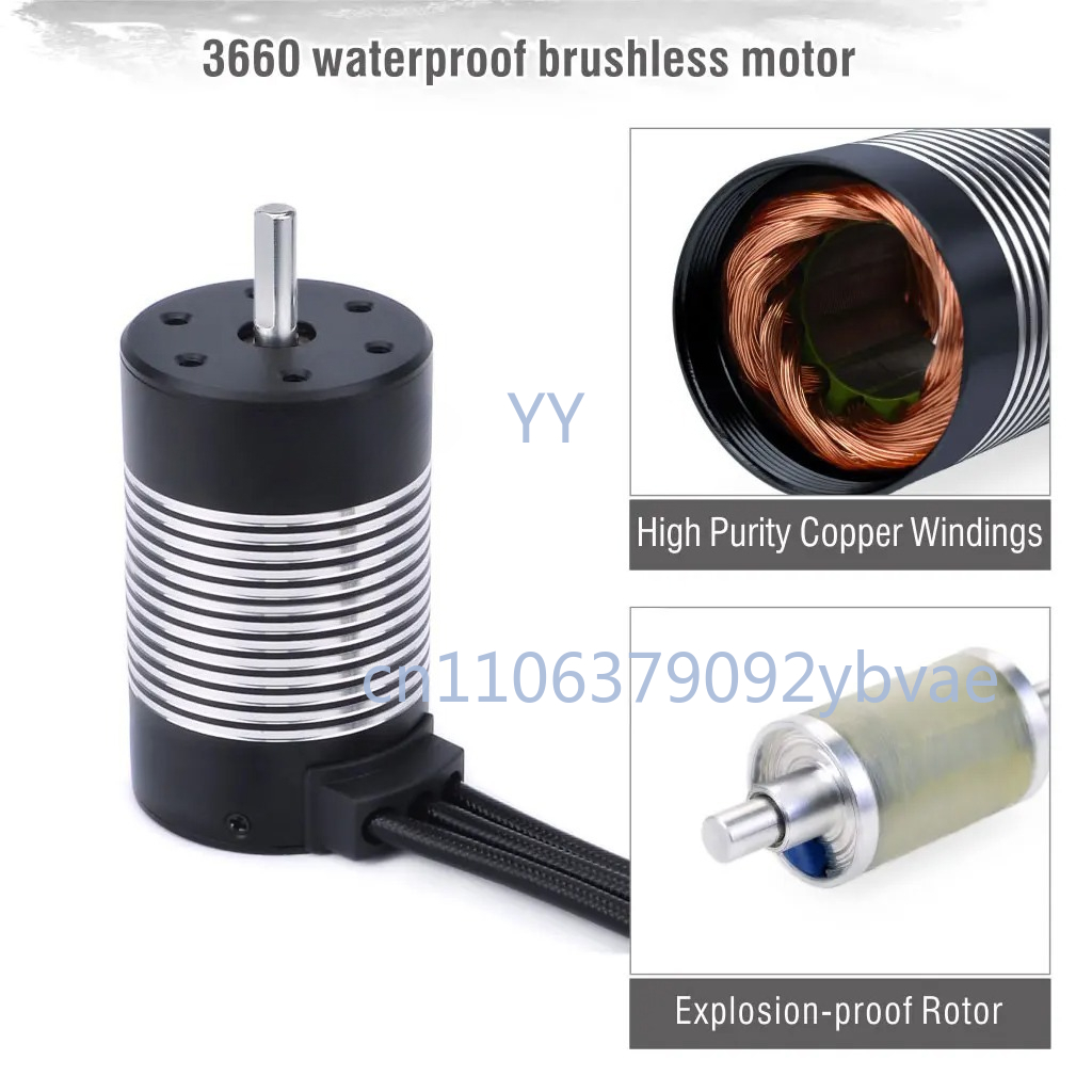 محرك بدون فرشاة مقاوم للماء 36 - مراجعة Brushless Motor 3650 وسعره