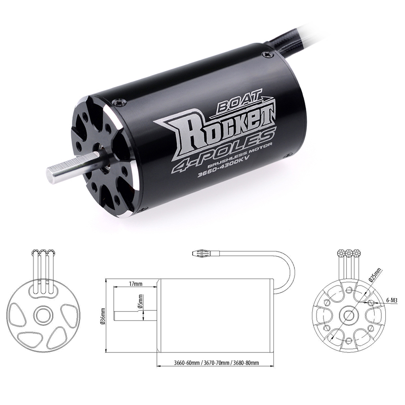 روك 3660 3670 3680 3250KV 2600 - مراجعة Brushless Motor 3650 وسعره